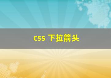 css 下拉箭头